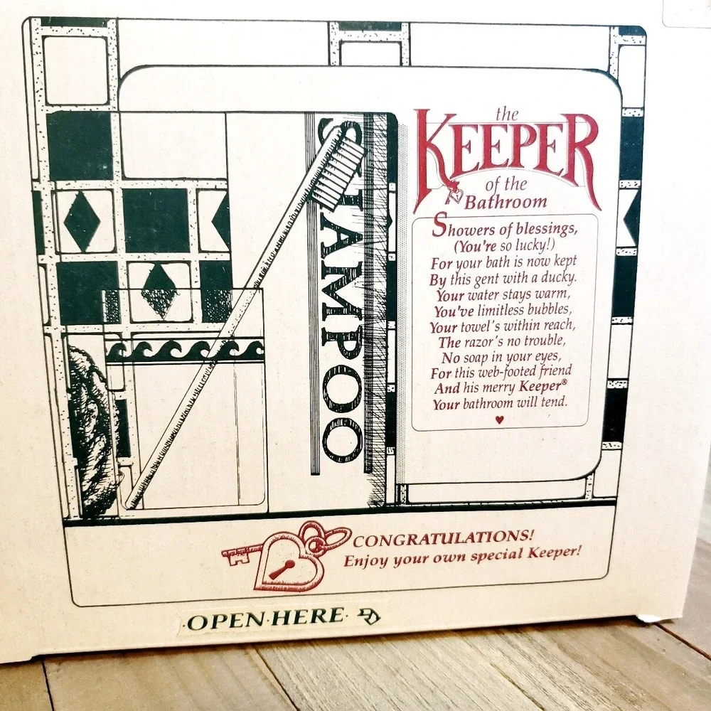 The Keeper Of The Bathroom Mantle Desk or Shelf Figurine Shenandoah ‎ NIB